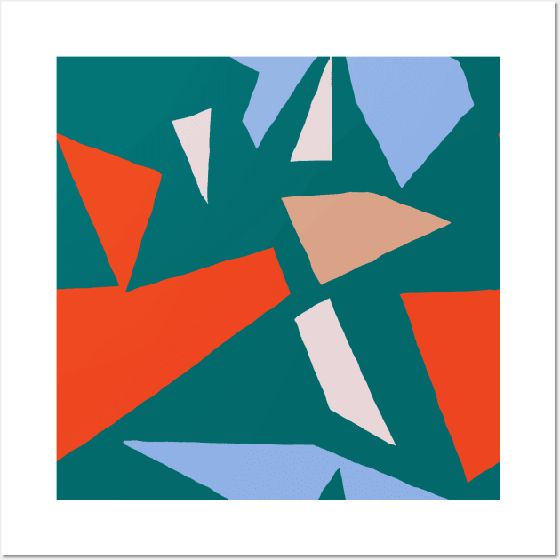 Modern art organic shapes colorful design Wall Art by ankka